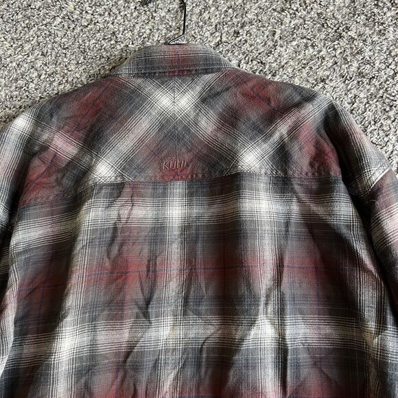 Kuhl Lowdown Flannel Shirt Pearl Snap Western Plaid Midweight Longsleeve XXL NEW - Picture 5 of 6